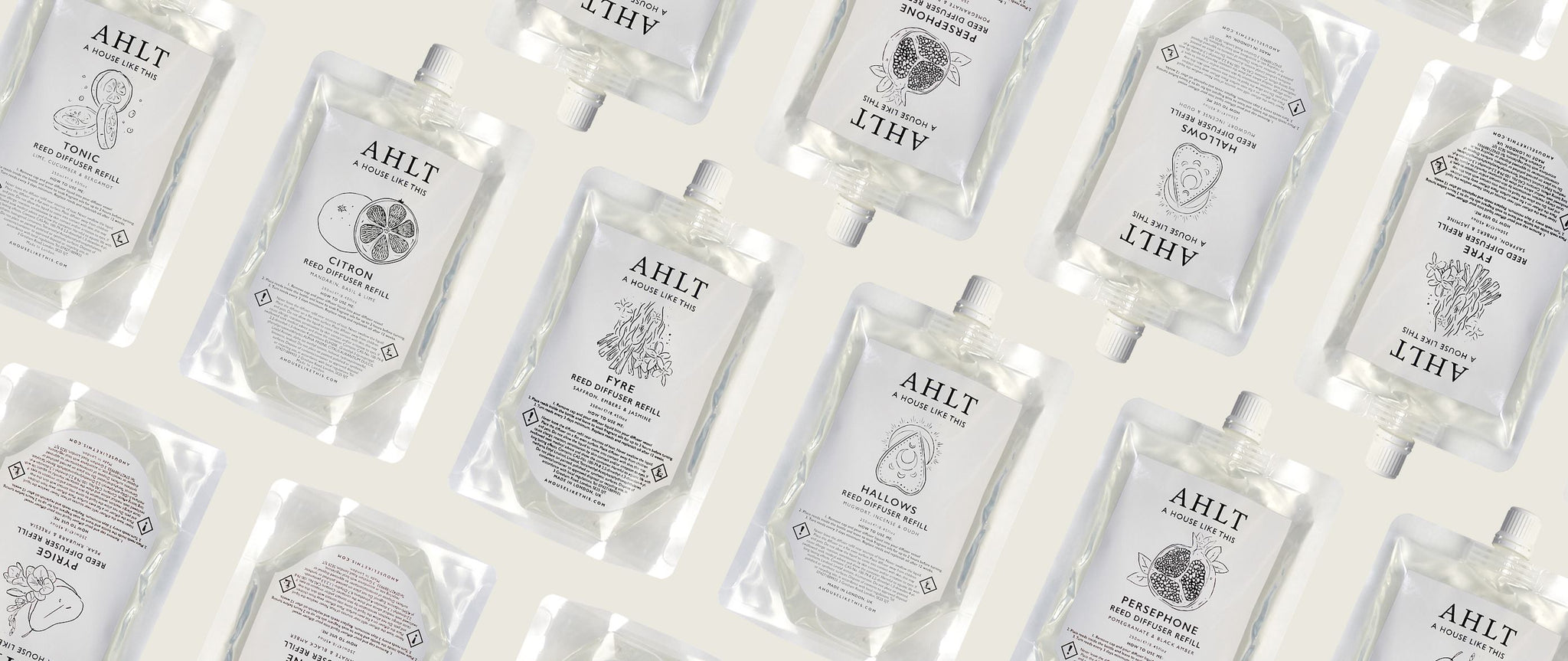 AHLT's More Mindful Reed Diffuser Refill Pouches